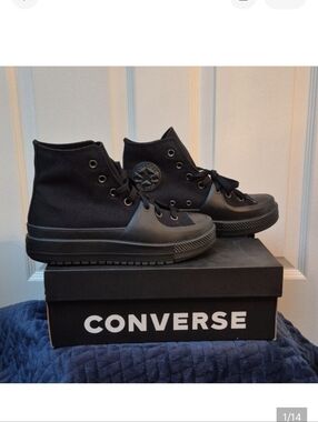 Converse CTAS Construct Black High-Tops Size 6M/7.5W, New In Box